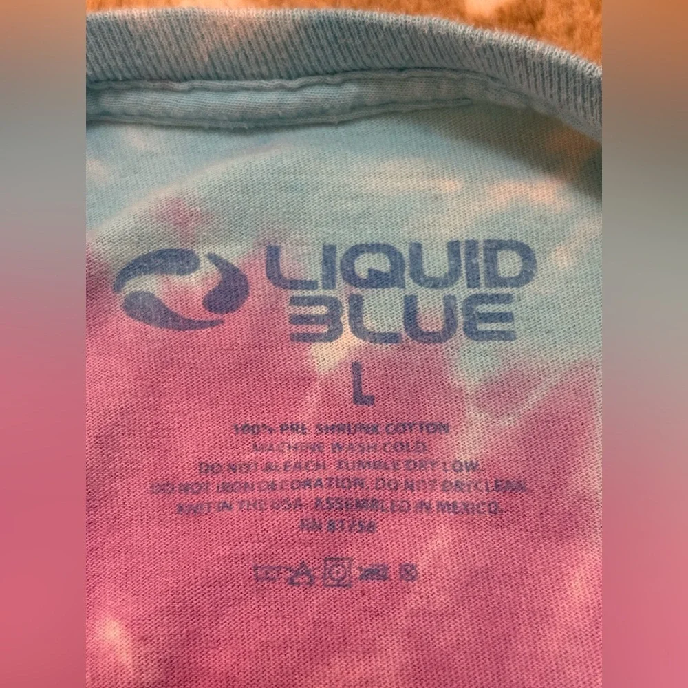 Liquid Blue Grateful Dead dancing bears Tie Dye long sleeve T-shirt women’s L - Picture 8 of 9